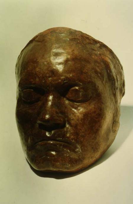 Cast of the face of the German composer Ludwig van Beethoven (1770-1827) from Anonymous