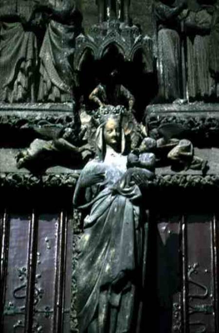 Central trumeau figure of the Virgin and Child from the South Transept Portal from Anonymous