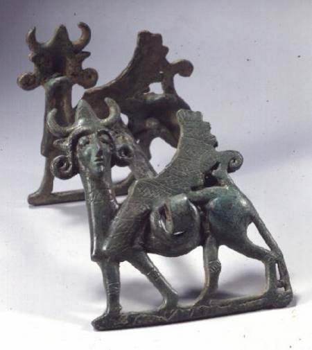 Cheekpiece of horse-bitdecorated with a sphinx from Anonymous