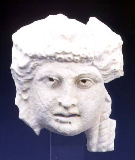 Comic actor's mask with pierced pupilsRoman from Anonymous