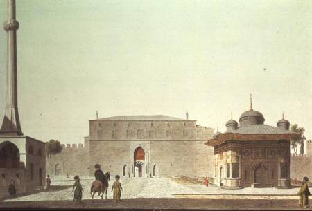 Constantinople: Hagia Sophia Square showing the fountain and the Imperial Gate of the Old Seraglio ( from Anonymous