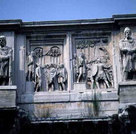 Detail from the Arch of Constantinebuilt to celebrate the Emperor's victory over Maxentius (AD 312) from Anonymous