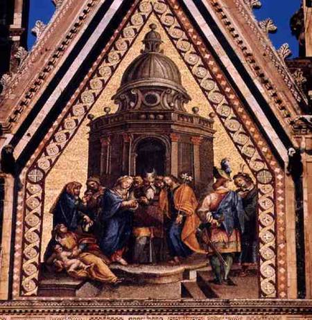 Detail from the facade of Orvieto Cathedraldepicting the Marriage of the Virgin from Anonymous