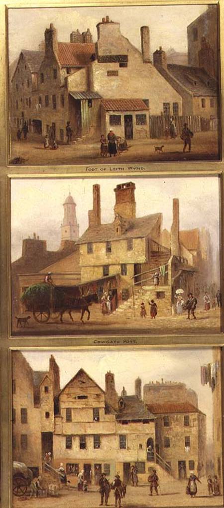 Edinburgh: Nine Views of the Old Town, Foot of Leith Wynd, Cowgate Port, Foot of Candle Maker Row from Anonymous
