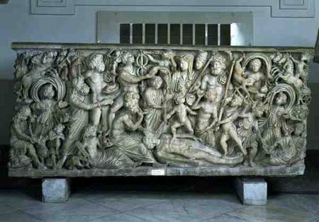 Frieze from a sarcophagus depicting the legend of Prometheusfrom Pozzuoli from Anonymous