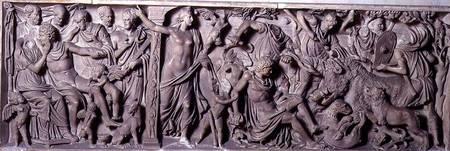 Front of a sarcophagus depicting the death of AdonisRoman from Anonymous