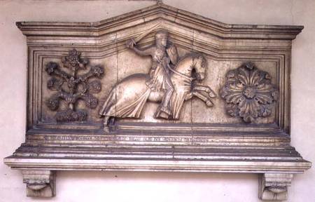 Front section of the sarcophagus of Guglielmo Berardi da Narbonakilled in the Battle of Campaldino i from Anonymous