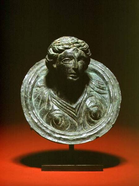 Gallo-Roman repousse applique roundel with the bust of a female from Anonymous