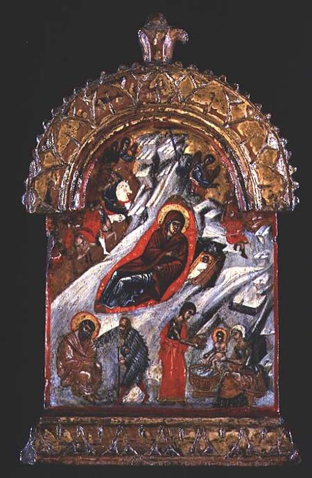 Greek icon of the Nativity from Anonymous