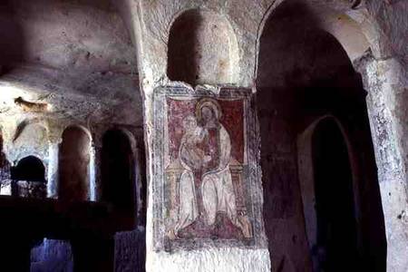 Interior showing a Wall Painting from Anonymous