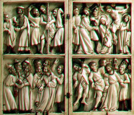 Ivory diptych with gospel subjectsFrench from Anonymous
