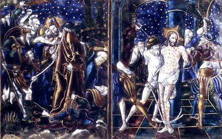 The Kiss of Judas and The Flagellation of Christ: two enamelled plaques from the Passion of Our Lord from Anonymous