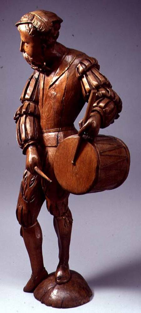 Large figure of a musician with a drum, possibly a Swiss mercenary,North European from Anonymous