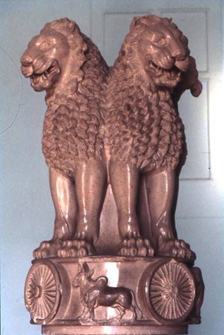 Lion capital from the Ashoka pillarfrom Sarnath from Anonymous