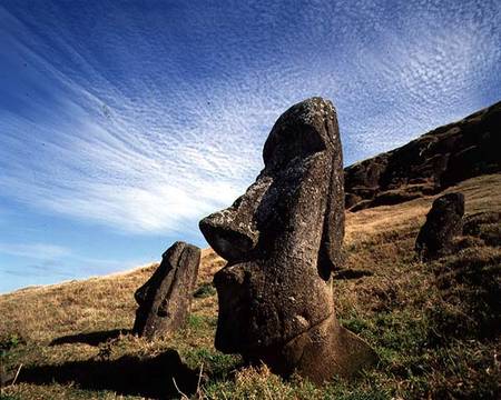 Monolithic Statues at Rano Raraku Quarry from Anonymous