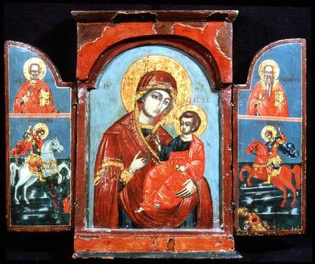 The Mother of God Hodegetria and SaintsMacedonian icon from Anonymous