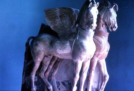 Pair of Winged Terracotta Horses, from the Temple of Tarquinia from Anonymous