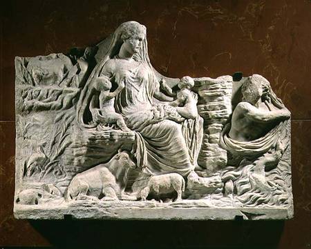 Personification of the earth mother, allegorical relief, Roman,Carthage from Anonymous