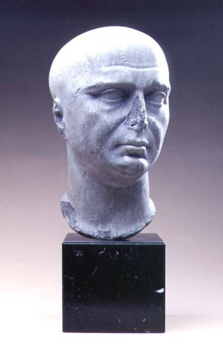 Portrait head of a priest of Isis with shaven headRoman from Anonymous