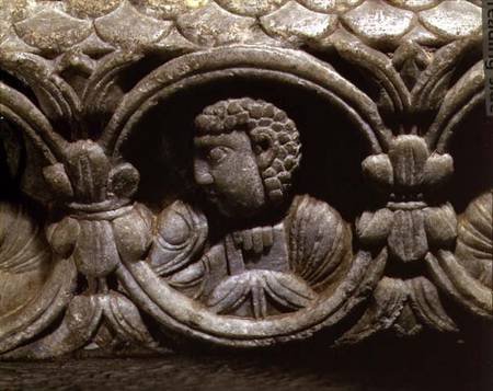 Profile bust of a male figure from a decorative frieze on the altar table from Anonymous