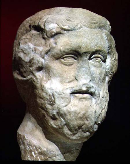 Roman marble head of a bearded man from Anonymous