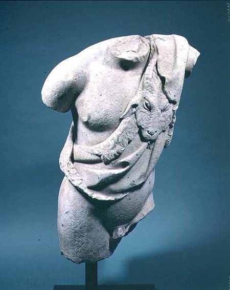 Roman marble torso of a faun or satyr (frontal view) 1st century BC/AD from Anonymous