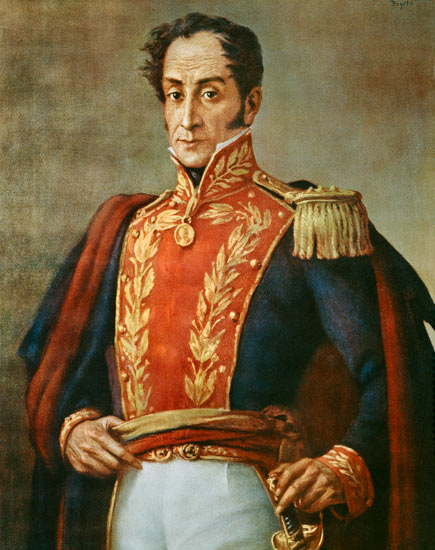 Simon Bolivar (1783-1830) (chromolitho) from Anonymous