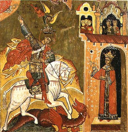 St.George and the DragonUkranian icon from Anonymous