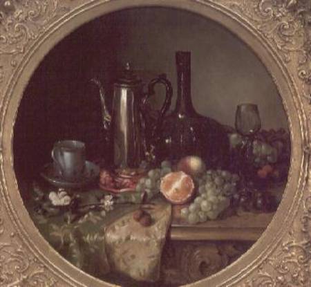 Still life with silver coffee pot from Anonymous