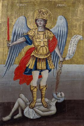 Archangel Michael: Greek icon from the Cyclades