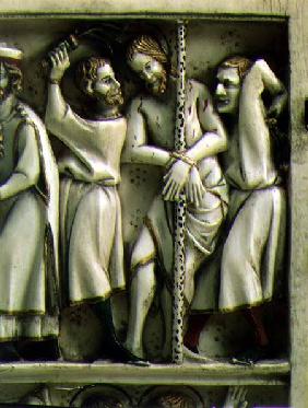 The Flagellation of Christ, detail of ivory diptych,French