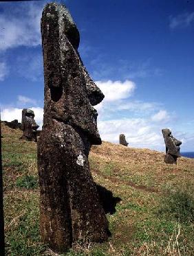 Monolithic Statue at Rano Raraku (photo)