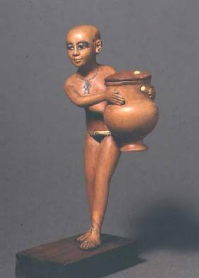 N752 Egyptian Servant Girl, Carrying an Unguent Jar, 18th Dynasty