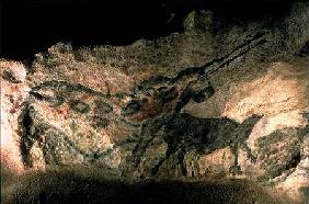 Rock painting of a horned animal