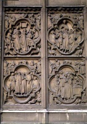 he 'Student' reliefs, from the lower zone of the south transept portal, depicting The Life of St. St
