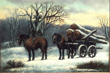 The Timber Wagon in Winter from Anonymous