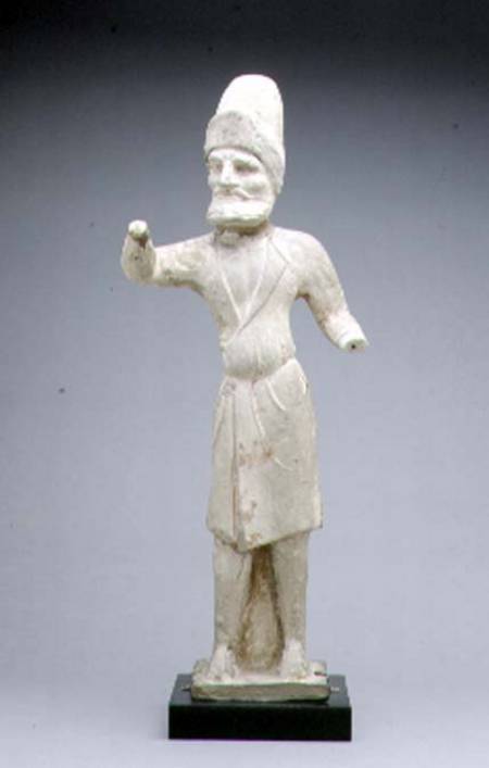 Tomb figure of a groom or merchant, Chinese,Tang Dynasty from Anonymous