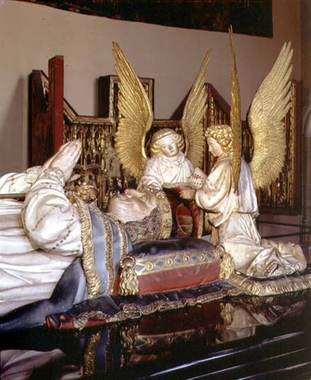 The tomb of Philip the Bolddetail of effigy and two angels from Anonymous