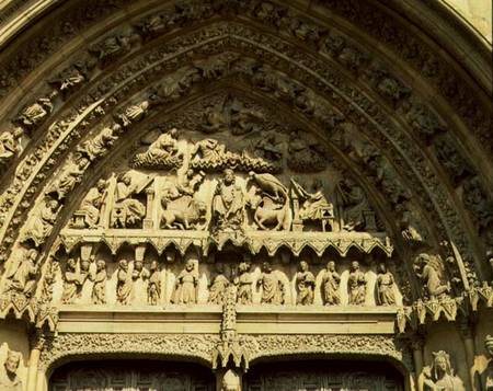 Tympanum of the south transept portal depicting the Apocalyptic Christ and the Evangelists from Anonymous