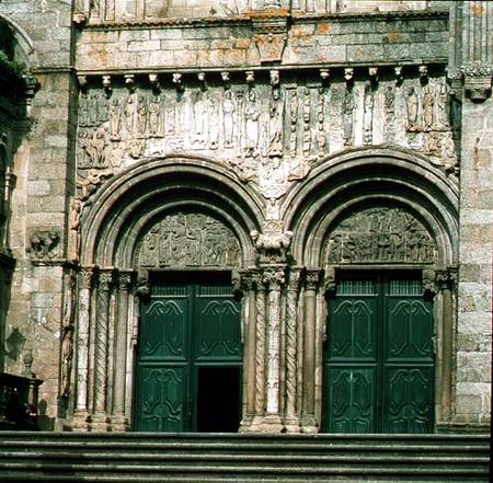 View of the south transept portal (Puerta de las Platerias) c.1100-04 (photo) (detail of 88963) from Anonymous