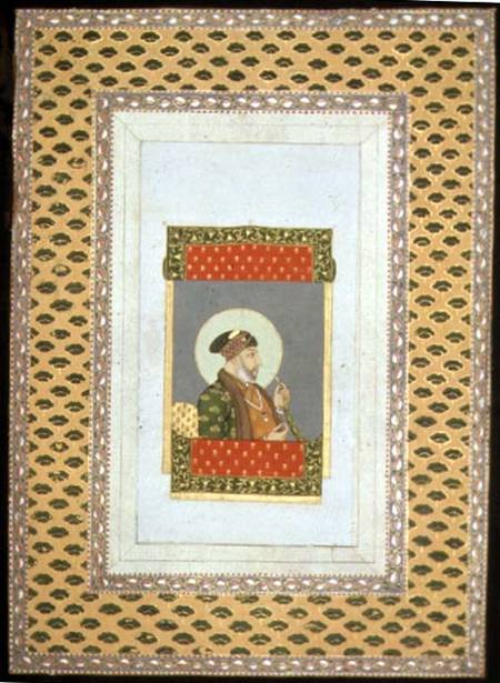 Window portrait of 'Aziz-ud-Din 'Alamgir IIEmperor of India 1754-60 Mughal from Anonymous