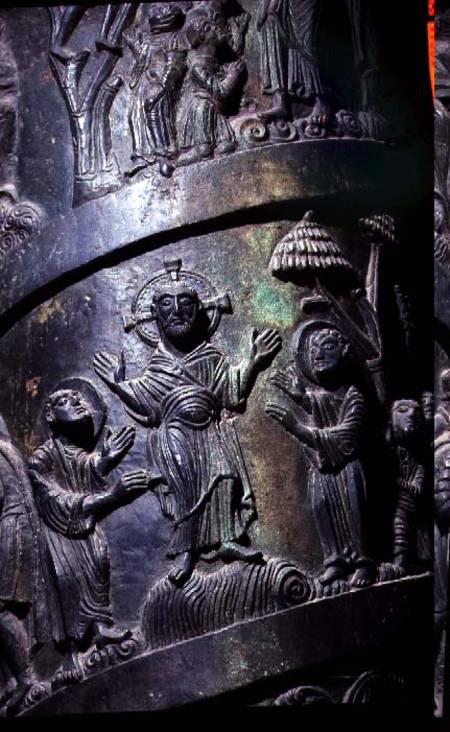 Healing the Blind, detail from the Column of Christ from Anonymus
