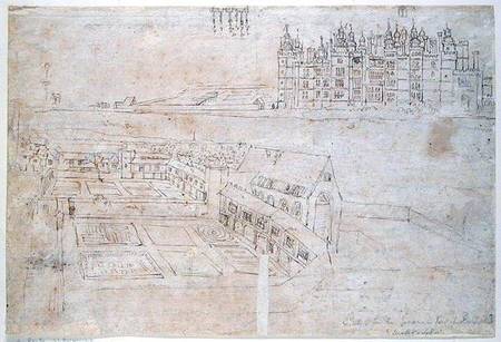 Privy Gardens, Richmond Palace, from 'The Panorama of London' from Anthonis van den Wyngaerde