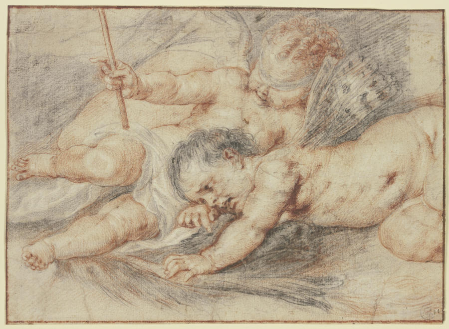 Amor und Psyche, als Kleinkinder beieinander liegend from Anthonis van Dyck