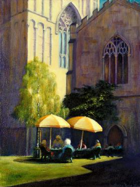 Refectory Garden, Exeter Cathedral, 1999 (acrylic on paper) 
