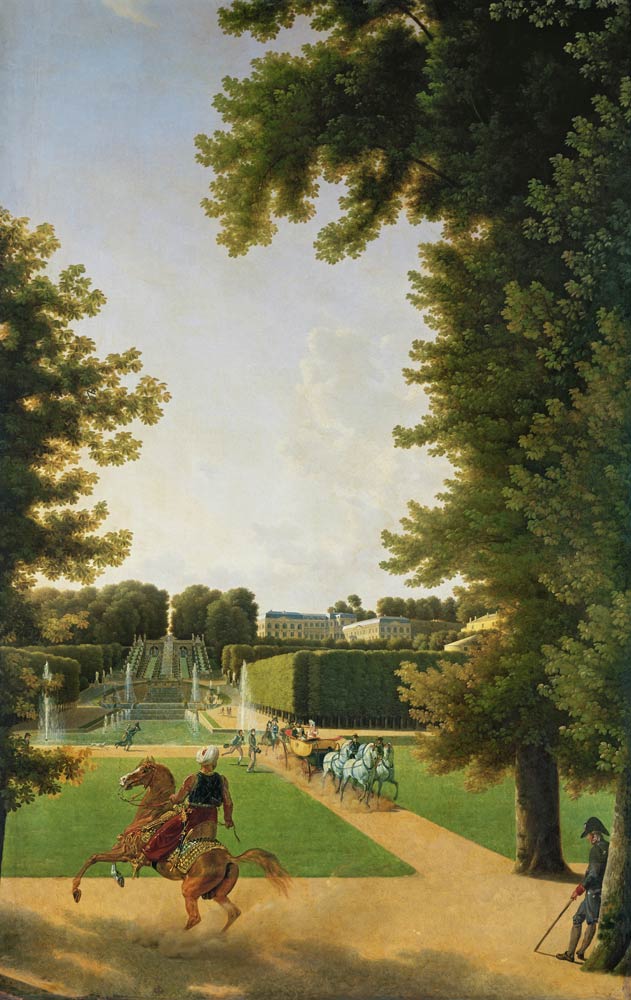 Promenade of Napoleon I (1769-1821) and Marie-Louise (1791-1847) from Antoine Bidauld