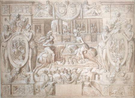 Tournament on the Occasion of the Marriage of Catherine de Medici (1519-89) and Henri II (1519-59) from Antoine Caron