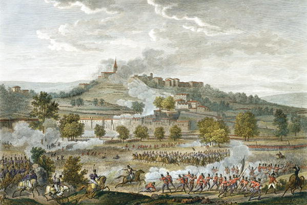 The Battle of Montebello and Casteggio, 20 Prairial, Year 8 (9 June 1800) engraved by Jean Duplessi- from Antoine Charles Horace Vernet