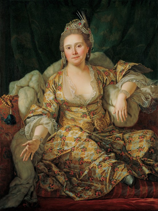 Portrait of Annette Duvivier, Comtesse de Vergennes, in Oriental Costume from Antoine de Favray