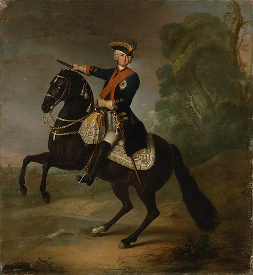 Kurt Christoph Graf von Schwerin on horseback from Antoine Pesne